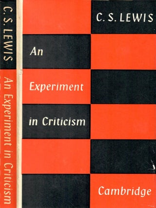 An Experiment in Criticism. C. S Lewis.