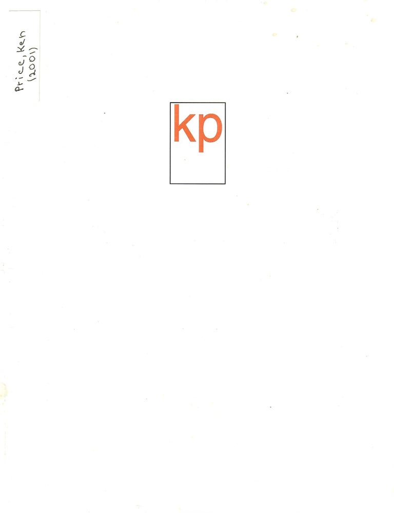 Item #33165 Ken Price; New Work. No stated author.